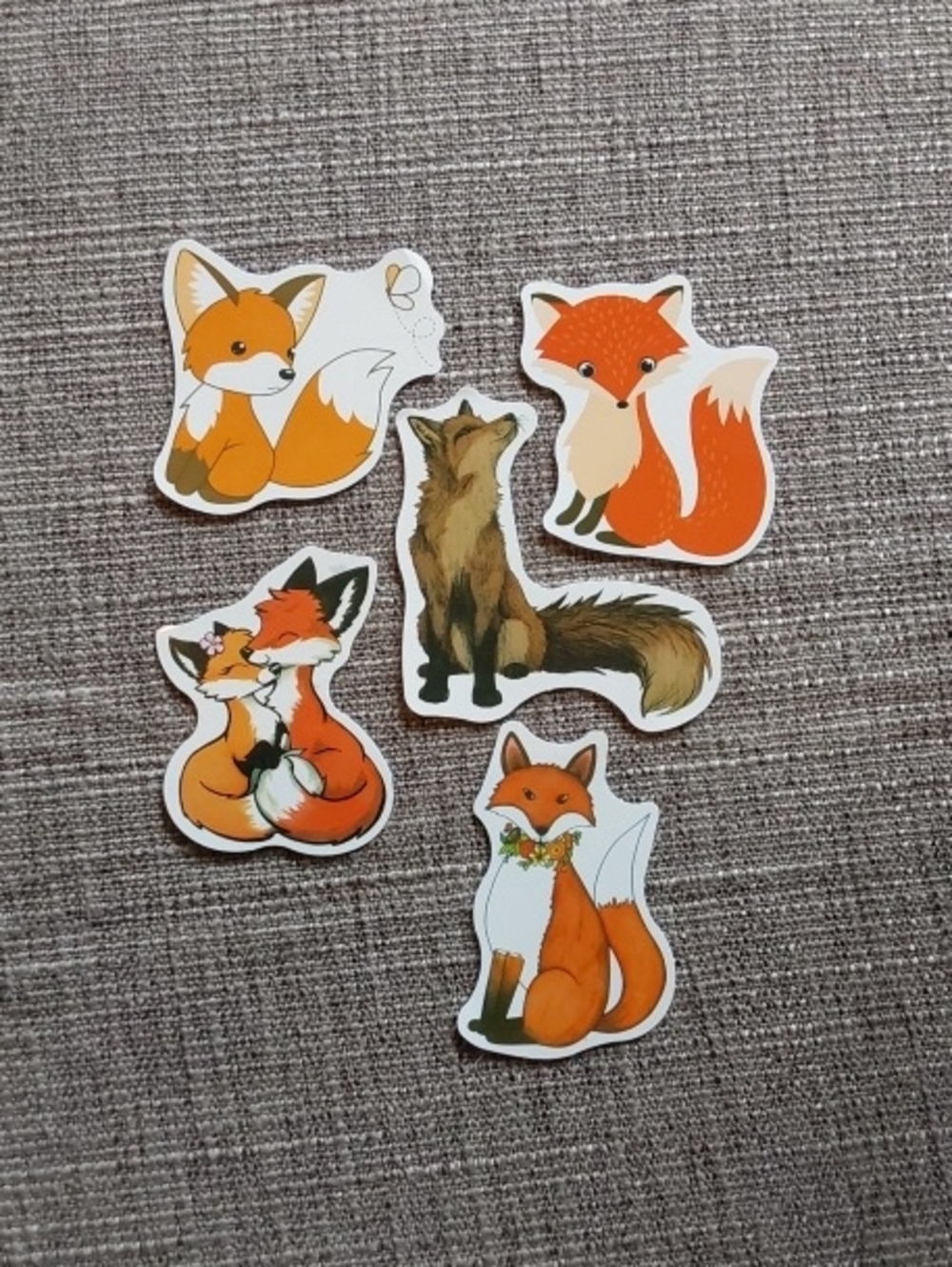 Orange Fox Sticker Pack for Small Pets Accessories